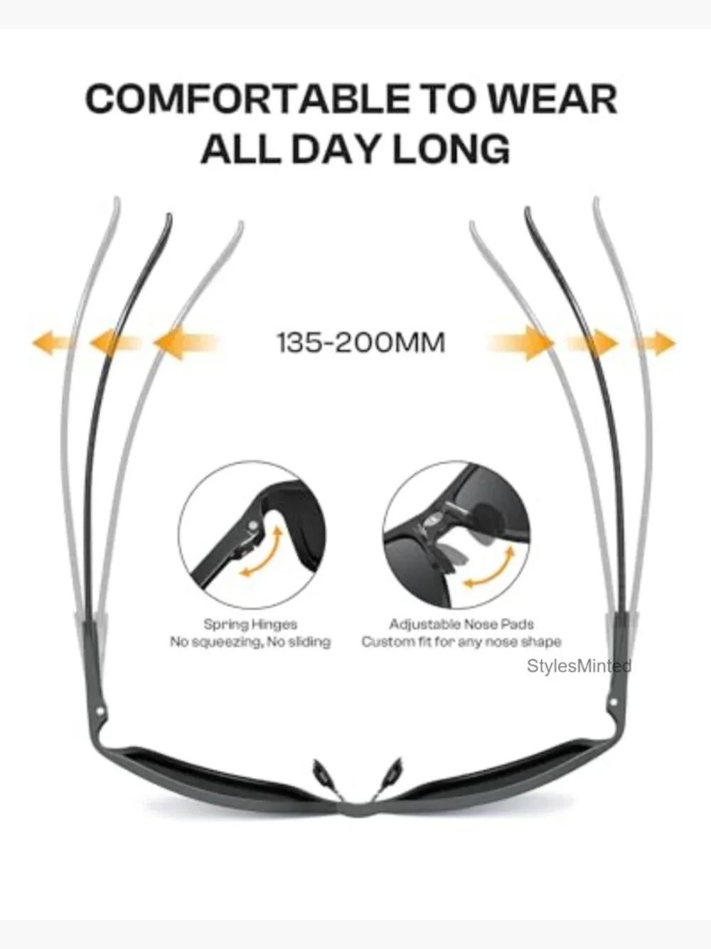 Polarized Sunglasses Lightweight Al-Mg Alloy Carbon Fiber Rectangular UV400